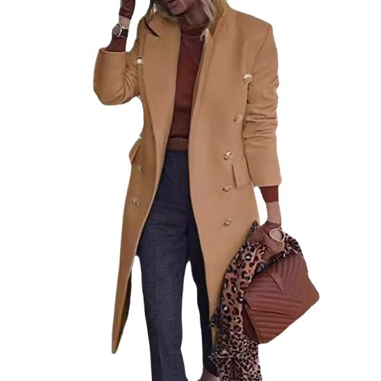 Manteau mi-long en laine mélangée