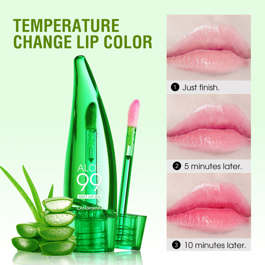 Gloss à lèvres à l'aloe vera qui change de couleur