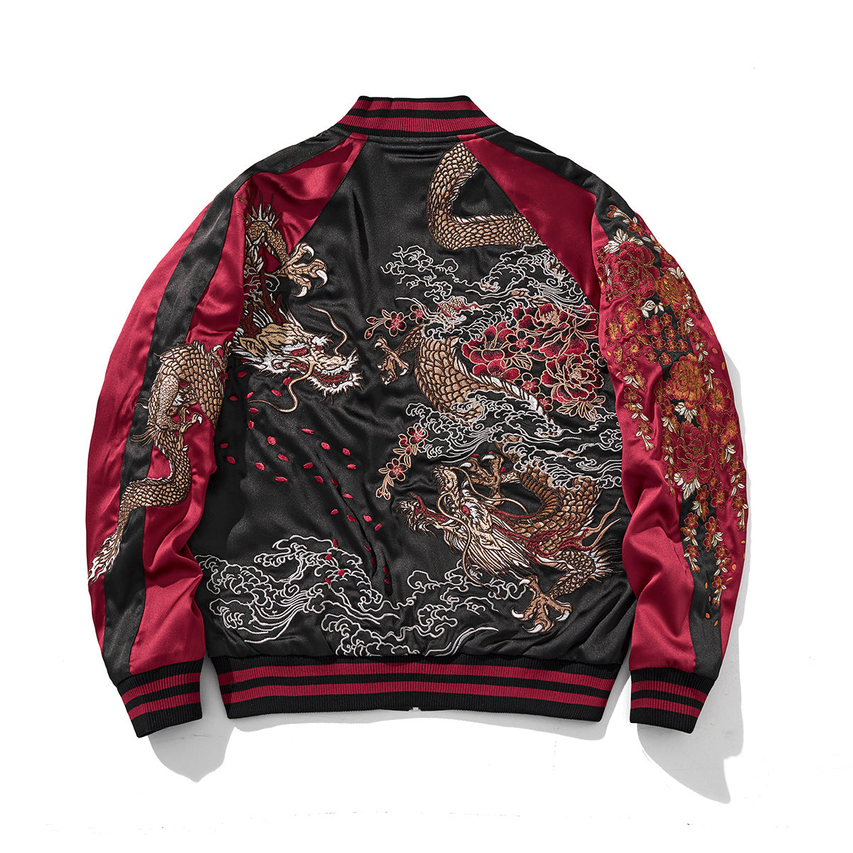 Veste pour homme avec broderie dragon de style chinois
