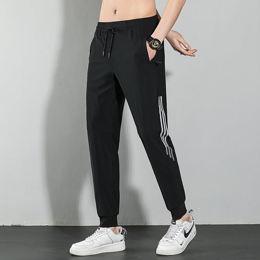 Pantalon de sport d'été en soie glacée