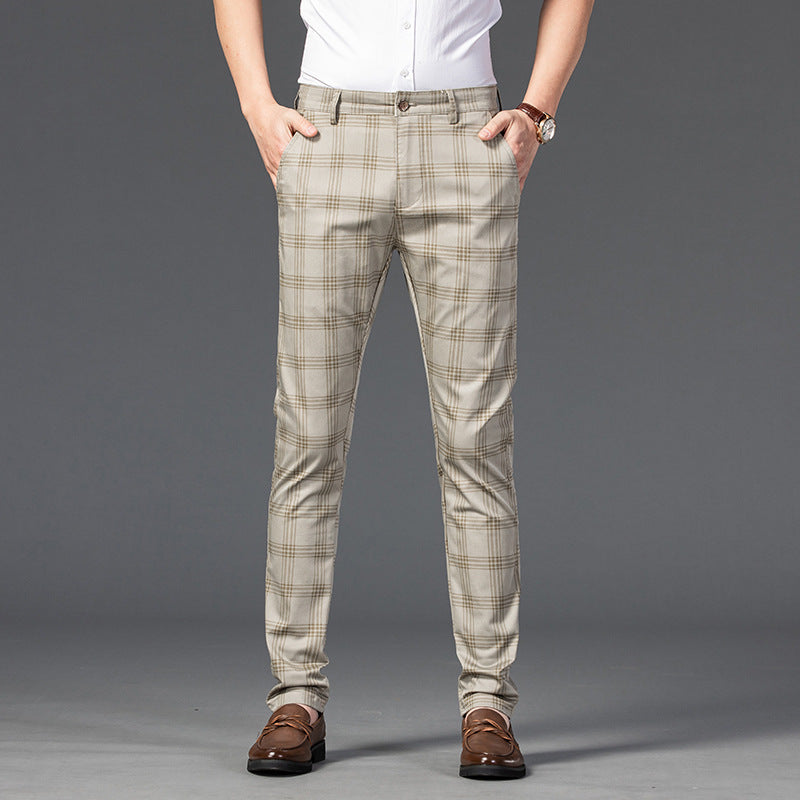 Pantalon décontracté en coton extensible pour hommes