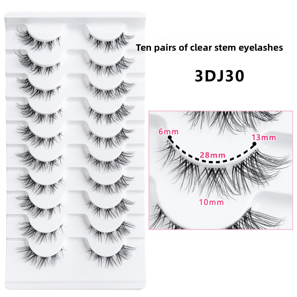 Faux cils 10 paires effet naturel