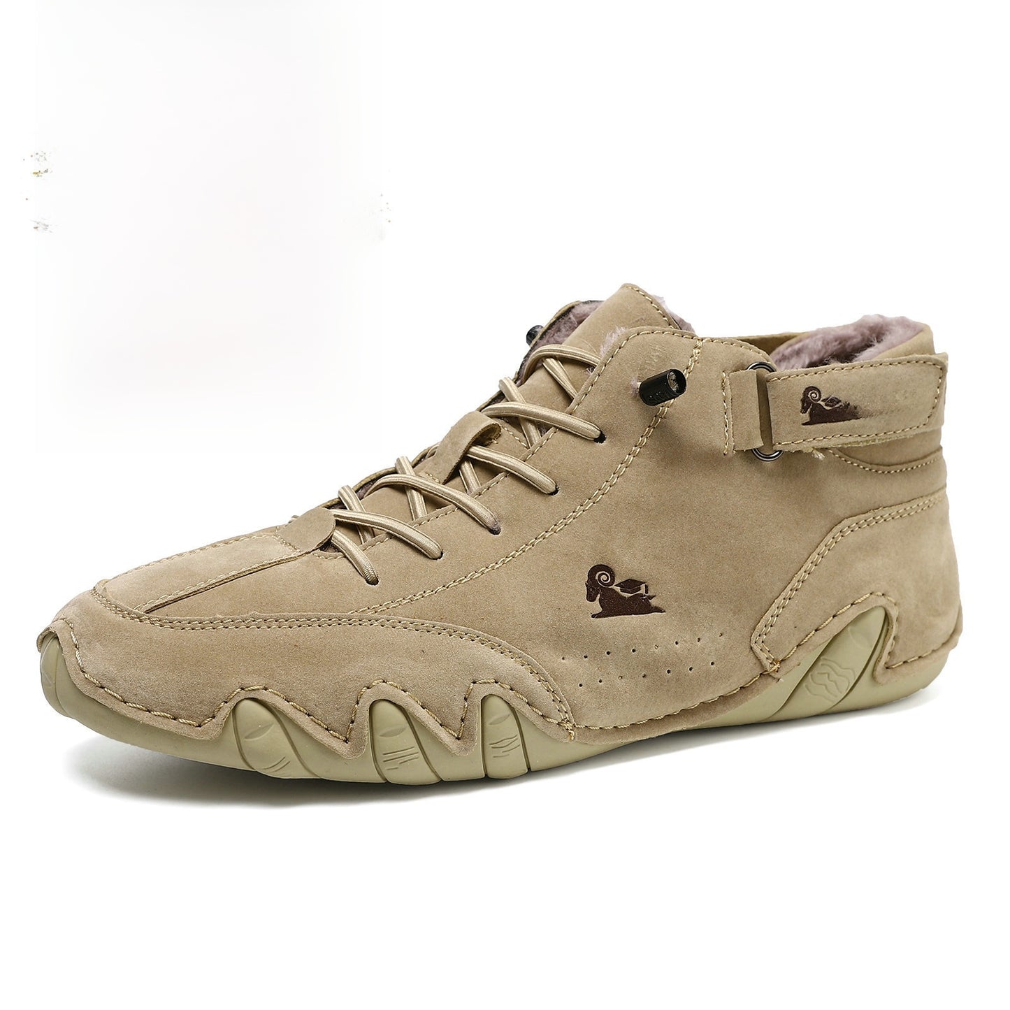 Bottes montantes unisexes en cuir véritable