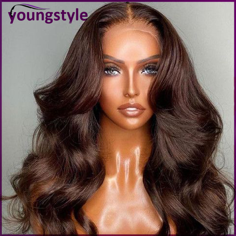Perruque Lace Front en cheveux humains Remy indiens ondulés