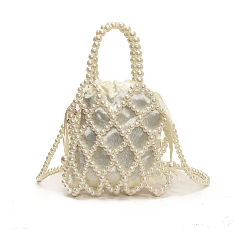 Sac à bandoulière tissé et perlé
