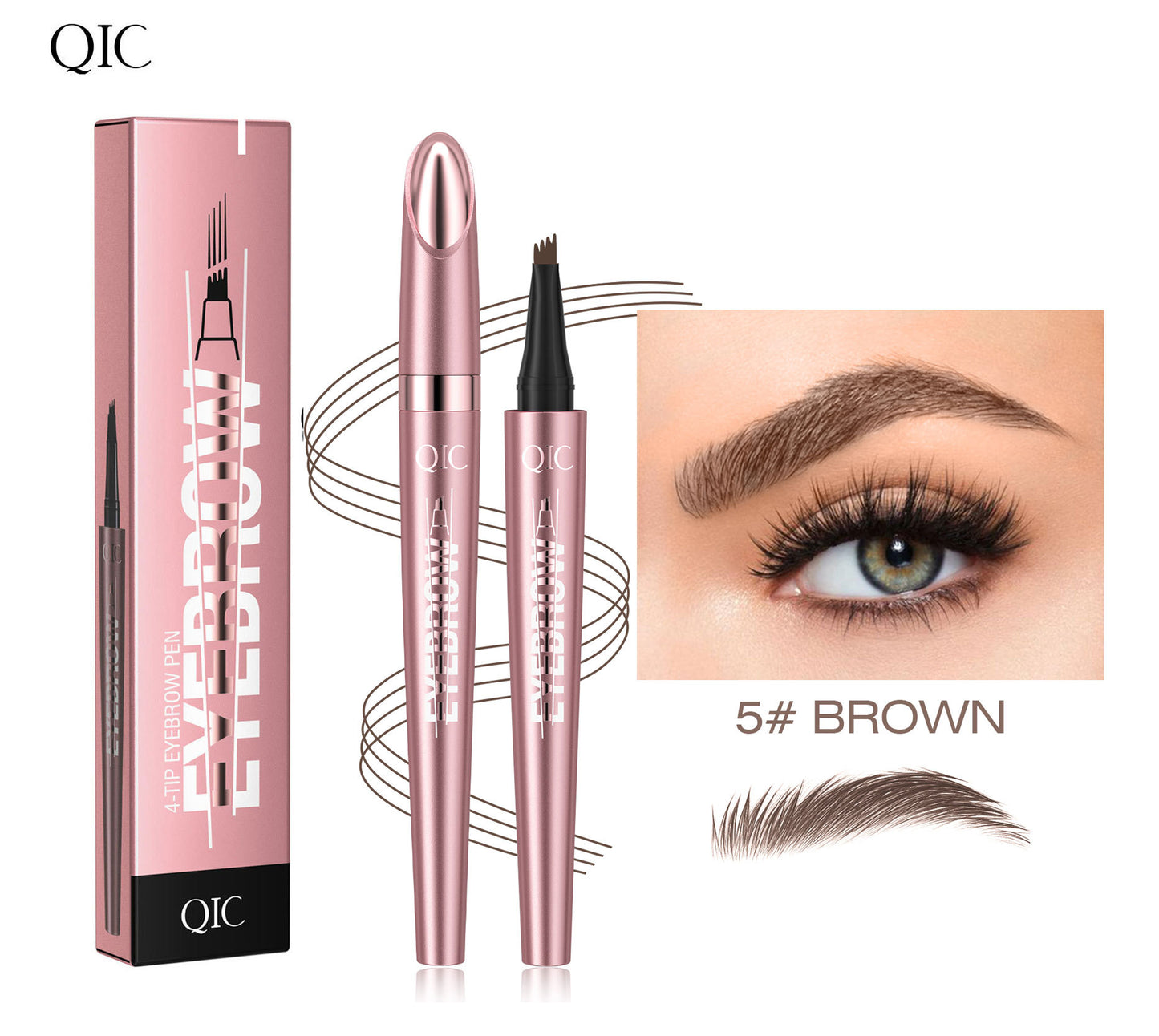 Stylo à sourcils liquide à quatre pointes