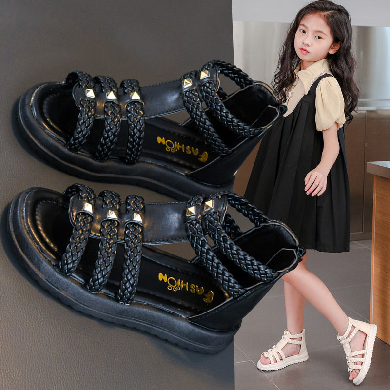 Sandales romaines ouvertes pour filles