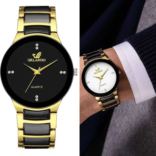 Montre Quartz Minimaliste à Cadran avec Bracelet en Acier
