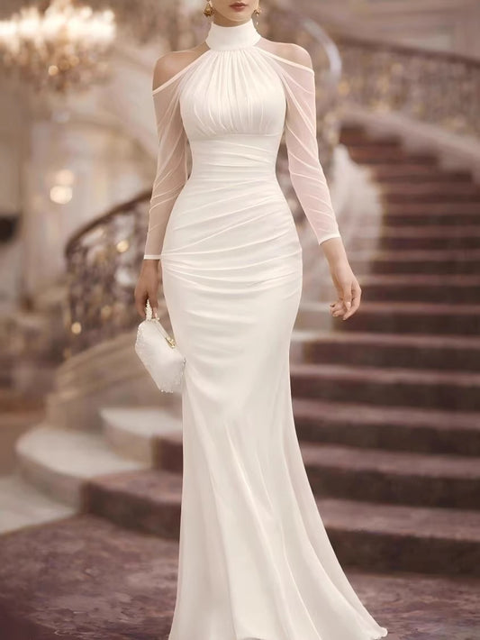 Robe de soirée élégante pour femmes avec col licou
