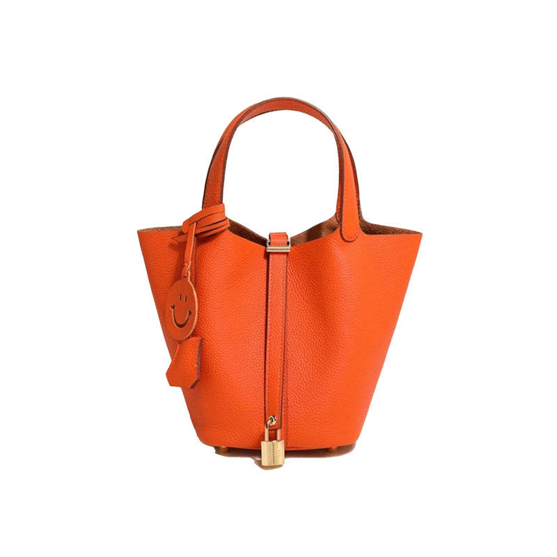 Sac seau en cuir pour femme