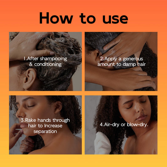 Crème Définissante de Boucles Élastiques pour Cheveux Naturellement Rebondissants