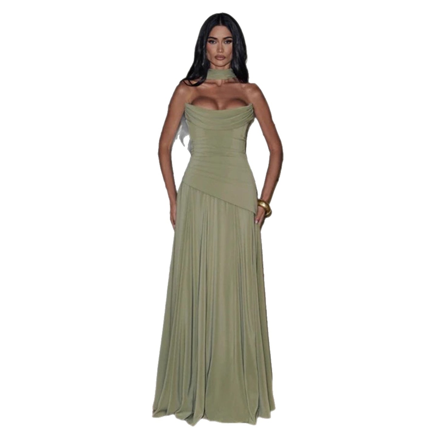 Robe de soirée élégante sans manches en tube