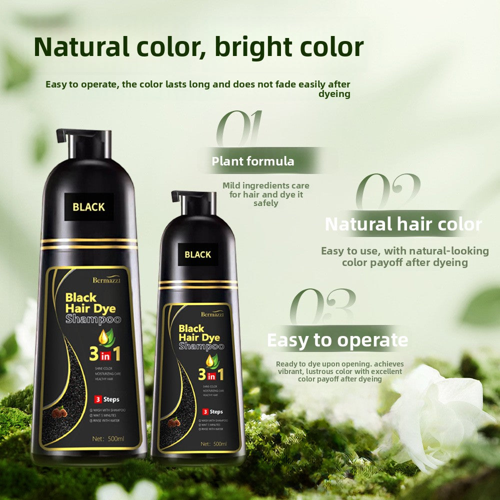 Crème de teinture capillaire à base de plantes pour couvrir les cheveux gris