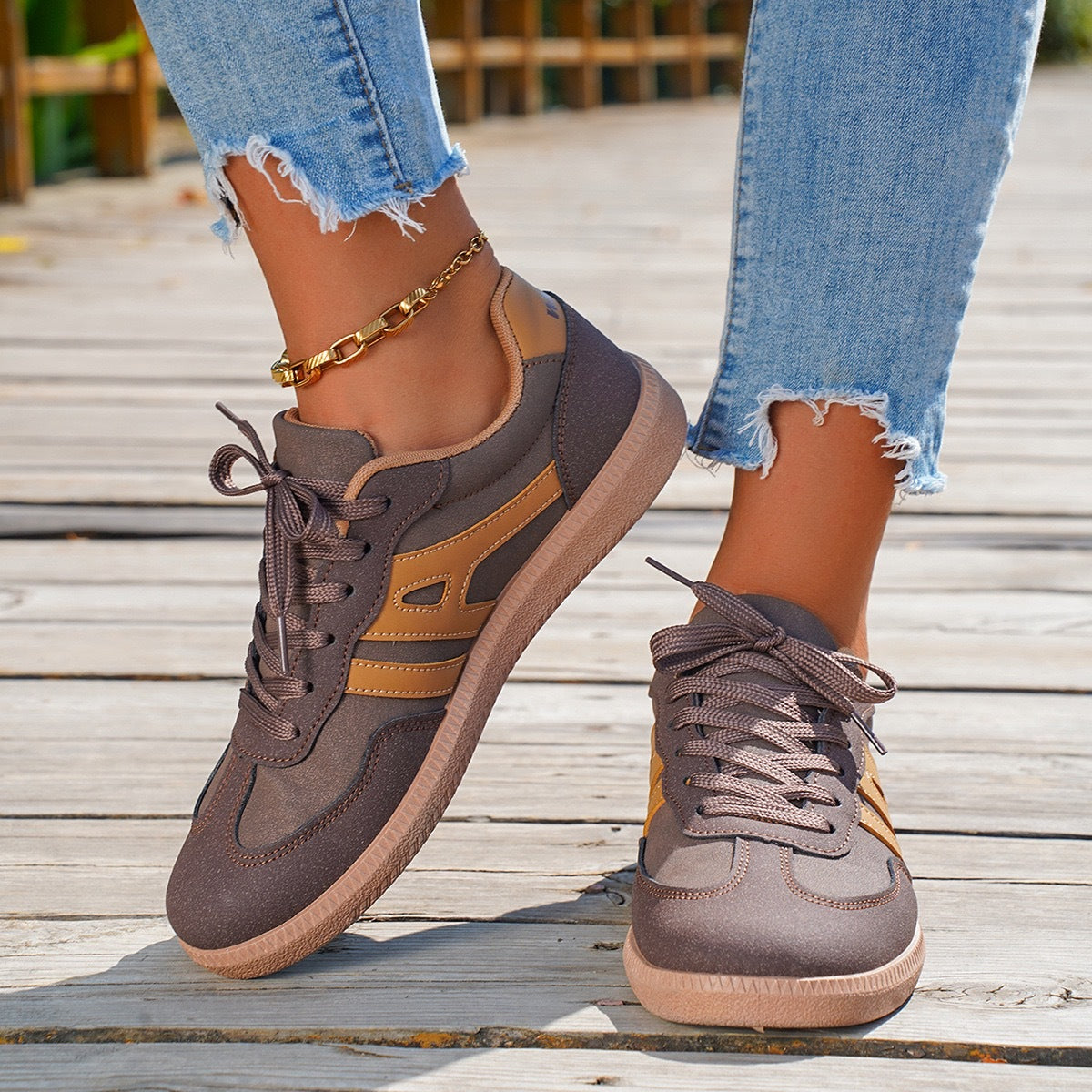 Chaussures de sport décontractées rétro pour femmes