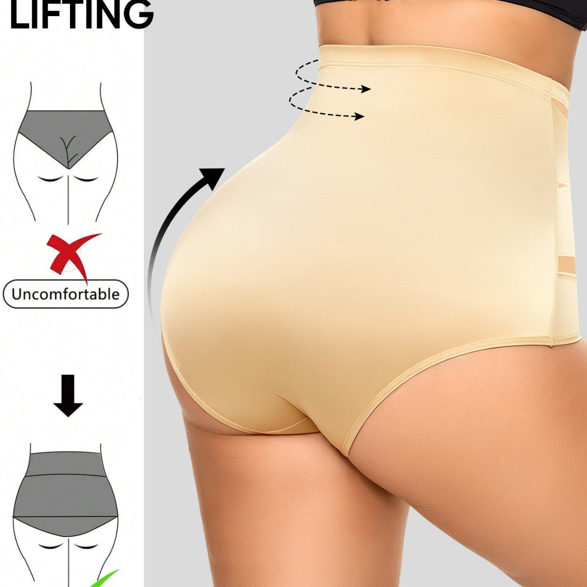 Culottes taille haute sans couture à contrôle du ventre