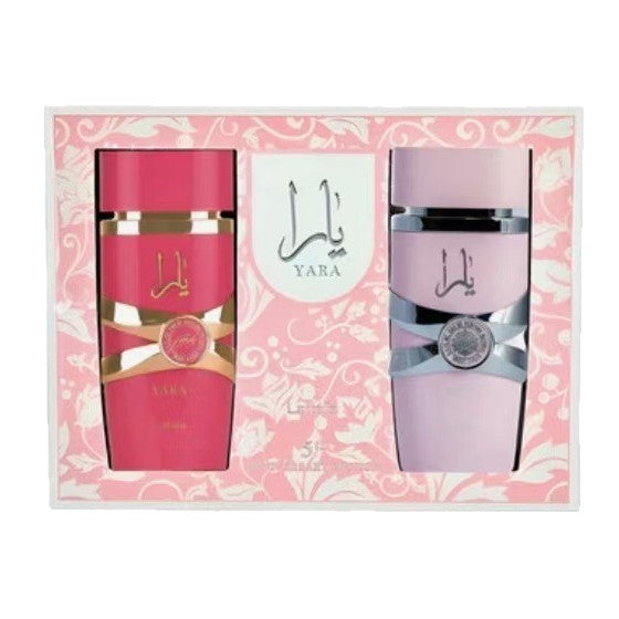 Parfum floral en deux flacons