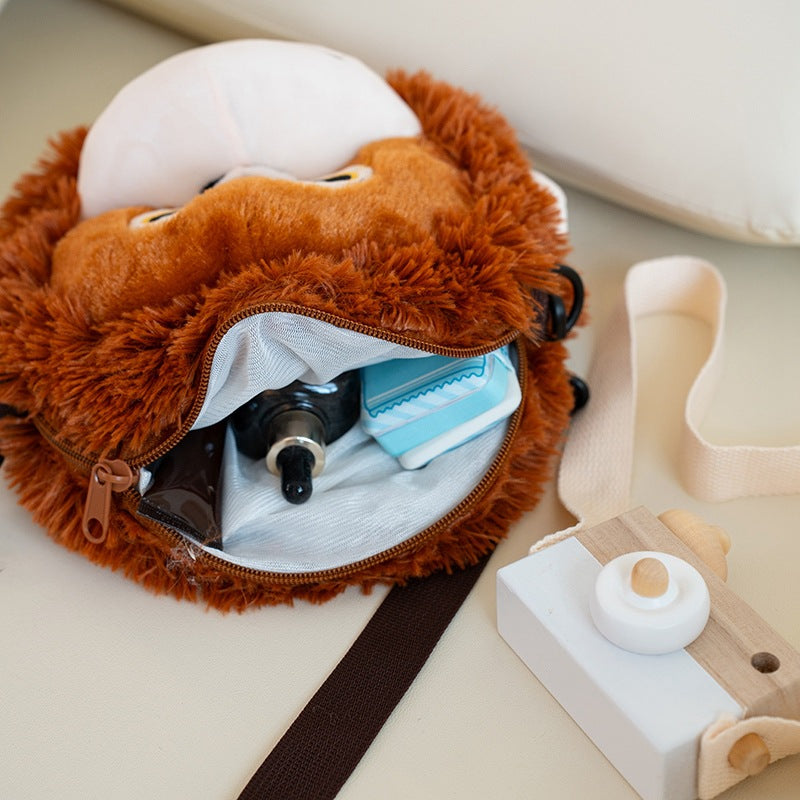 Sac à dos en peluche singe