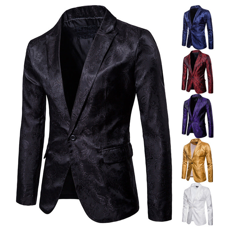 Veste de costume pour homme Slim Fit à simple bouton