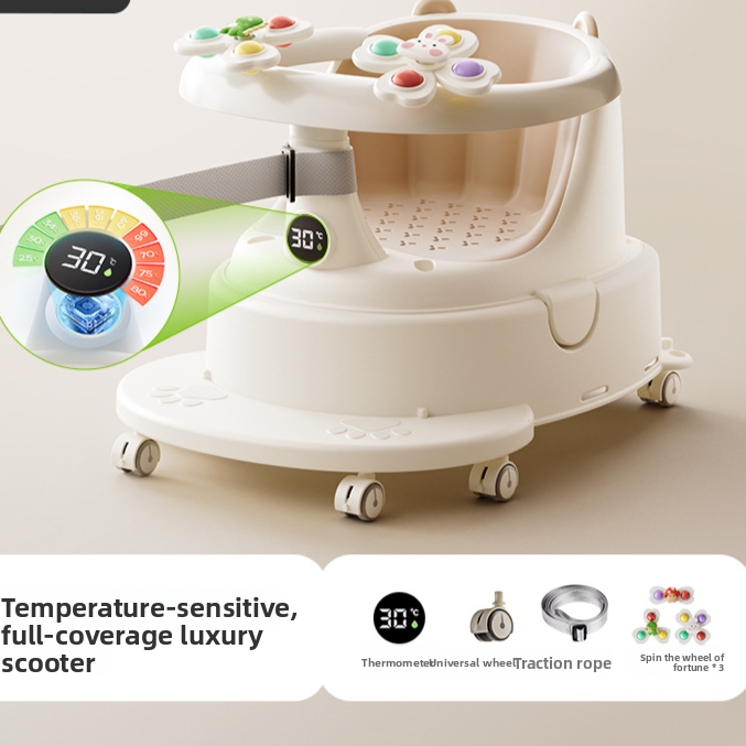 Chaise d'apprentissage pour le bain des nourrissons avec base antidérapante