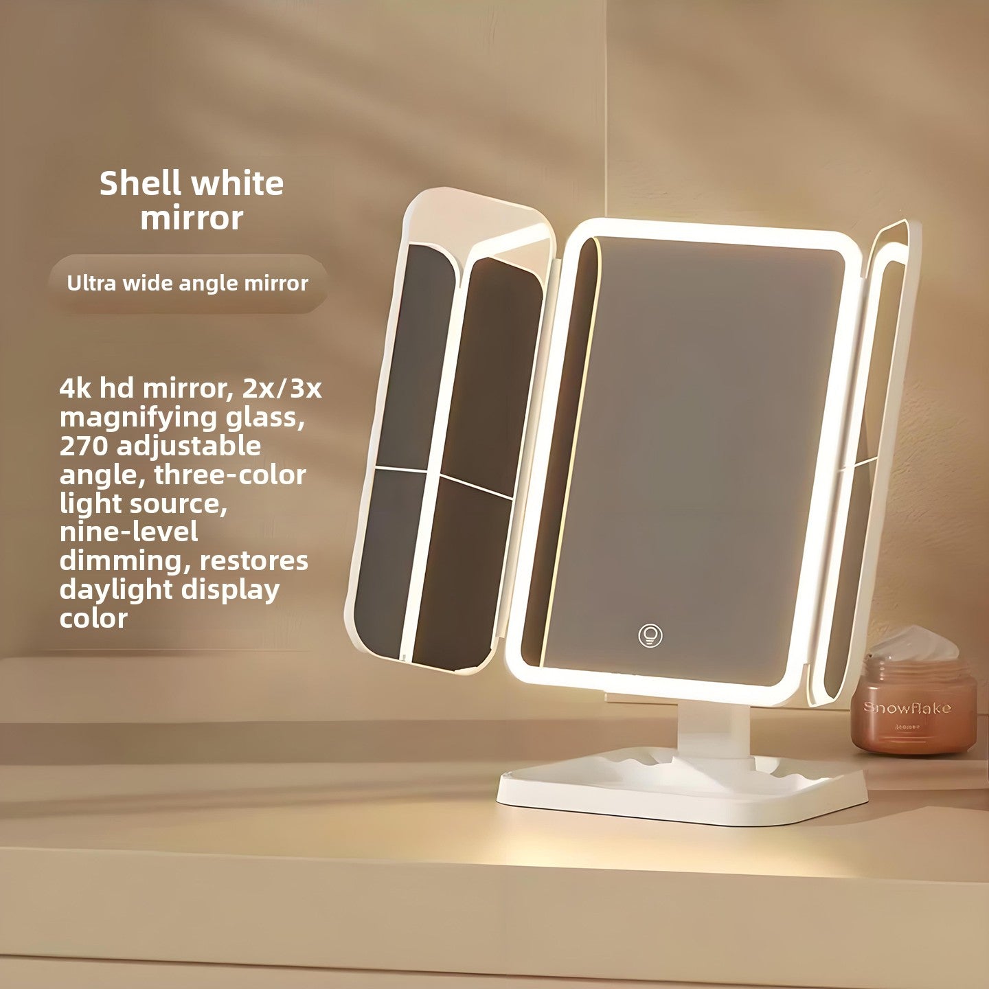 Miroir de bureau pour maquillage et beauté
