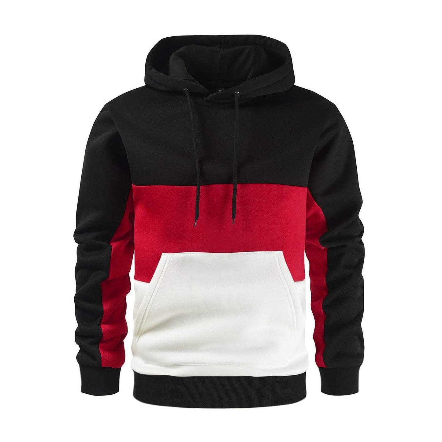 Sweat à capuche en polaire à blocs de couleur pour homme