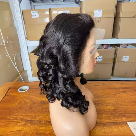 Perruque avec de vrais cheveux humains