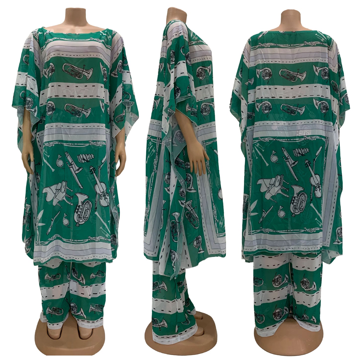 Ensemble deux pièces en mousseline à imprimé floral