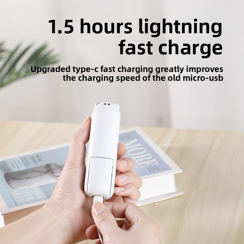 Ventilateur portable pliable a main avec power bank