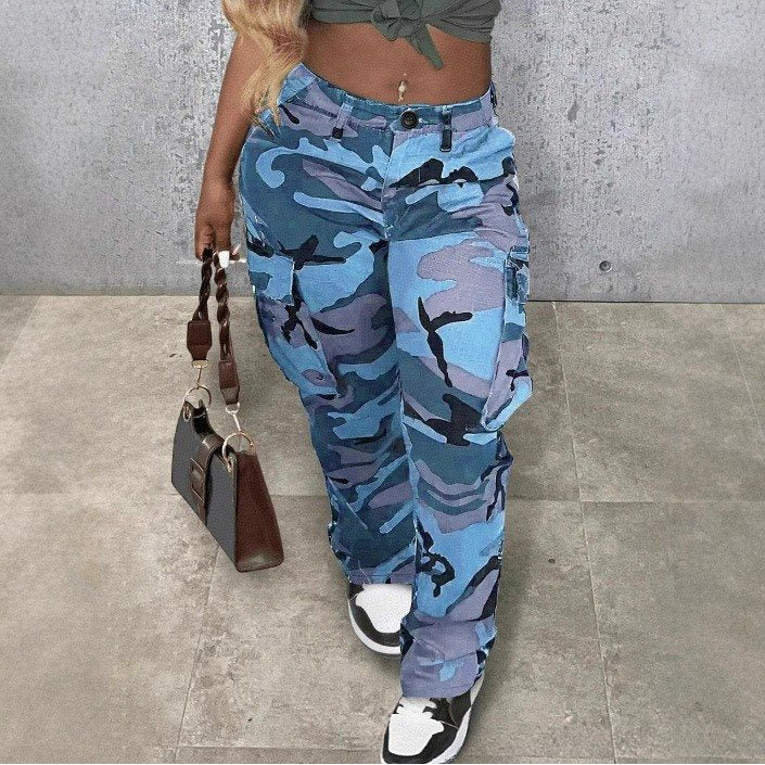 Pantalon cargo camouflage pour femmes