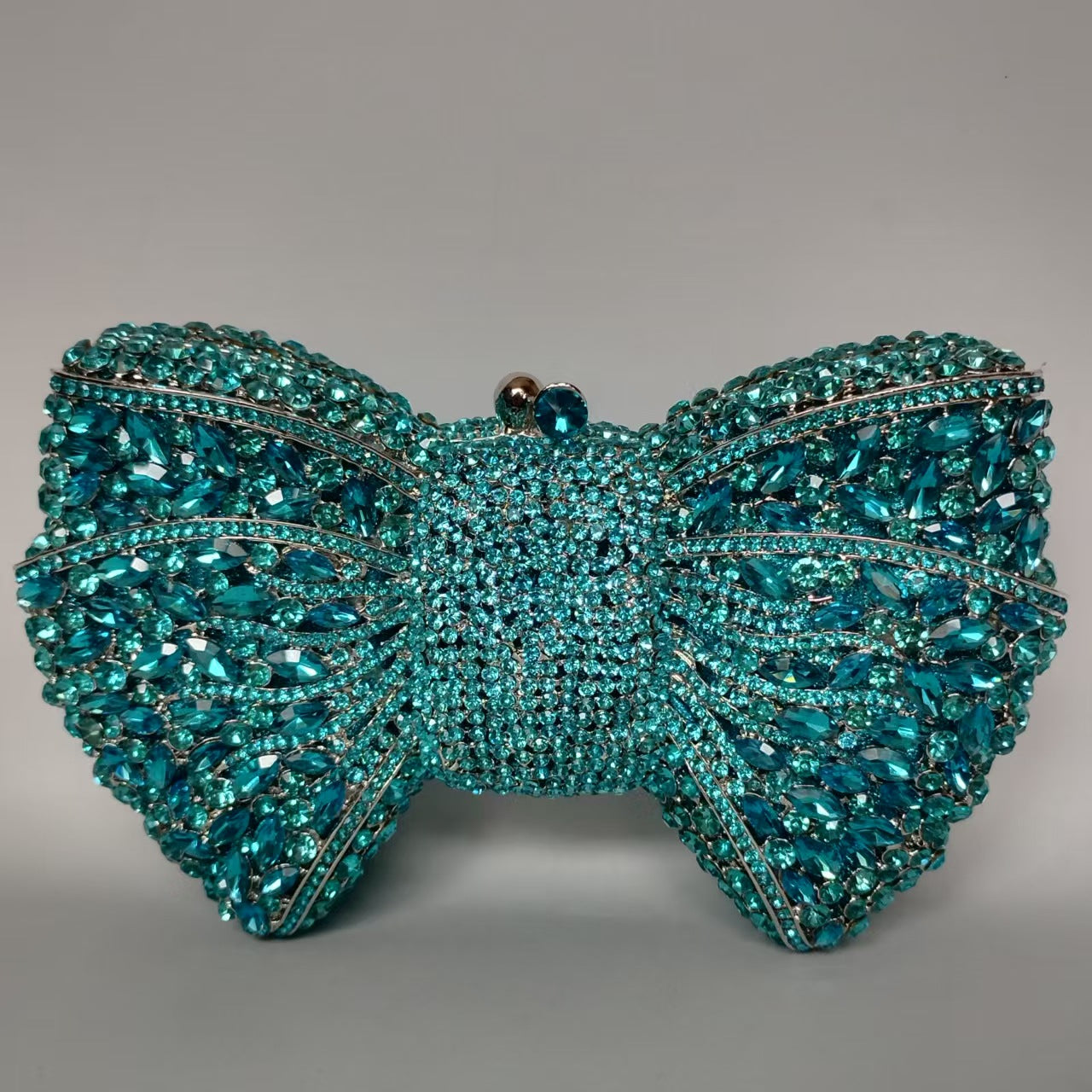Sac de soirée à nœud en strass avec chaîne