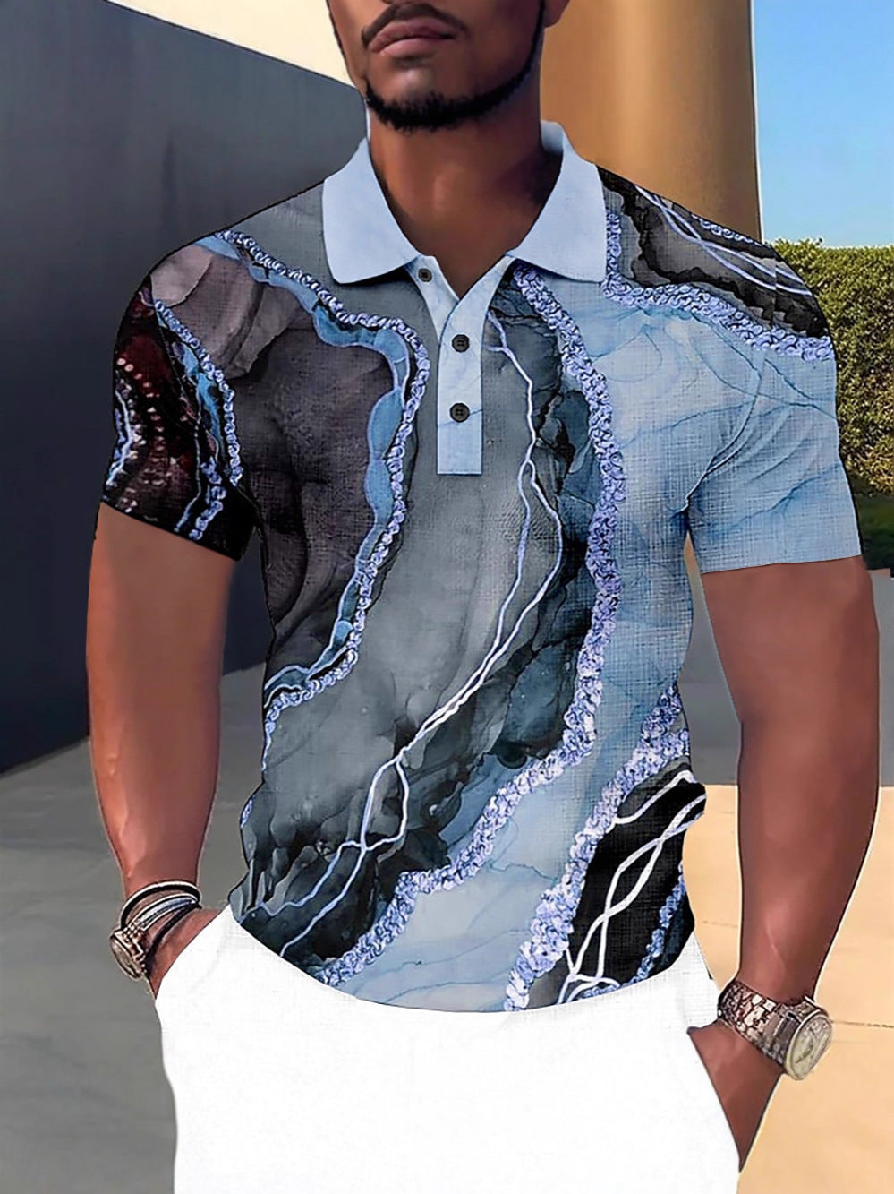 Polo à revers imprimé en 3D personnalisable