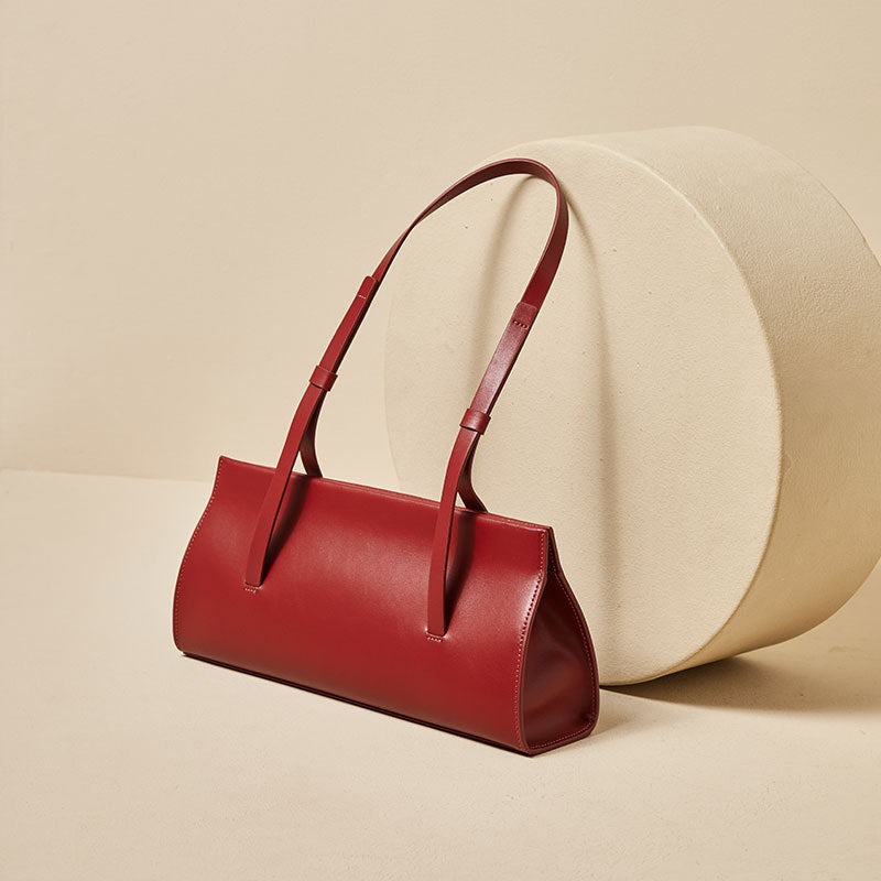 Sac bandoulière en cuir véritable style français