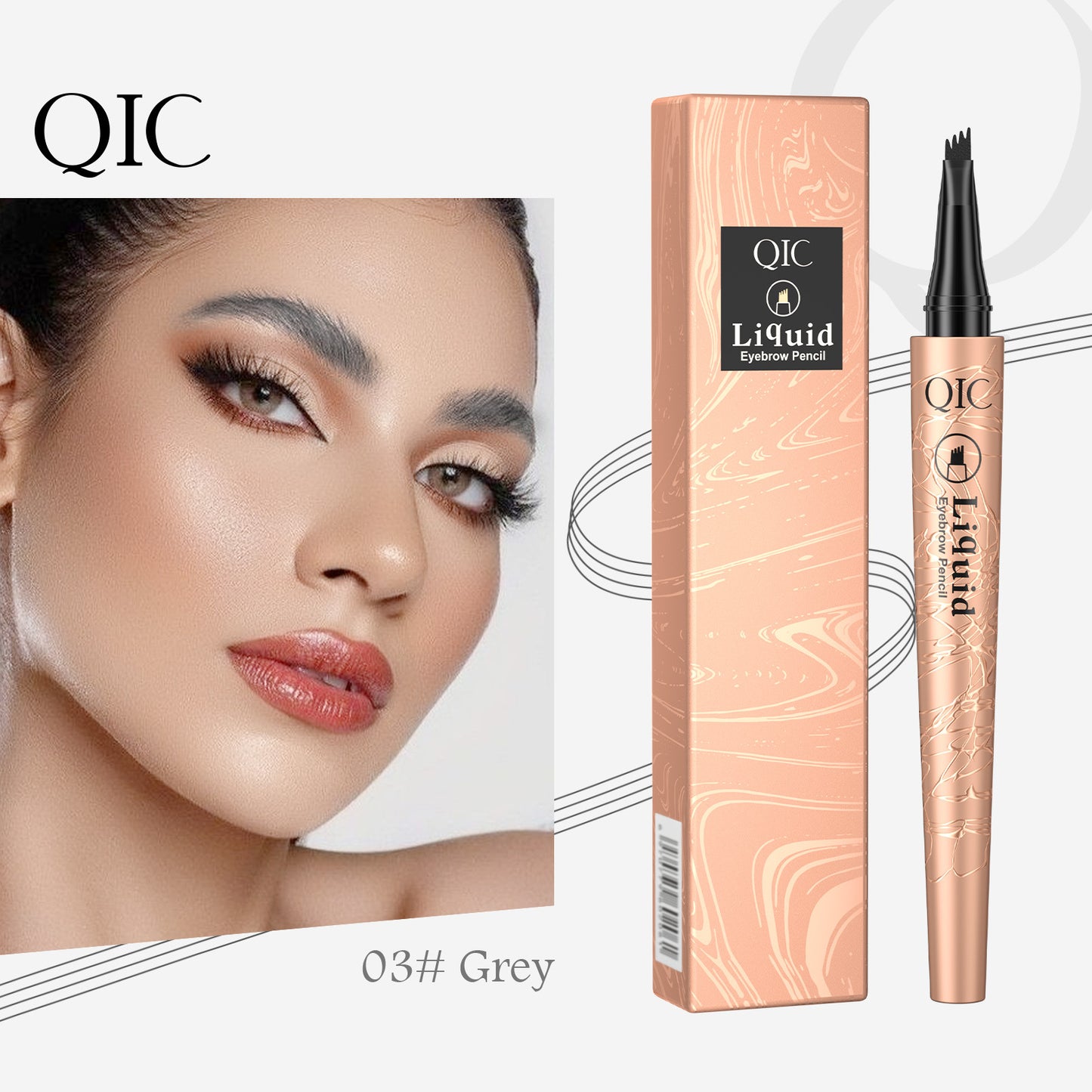 Stylo à sourcils liquide à quatre pointes