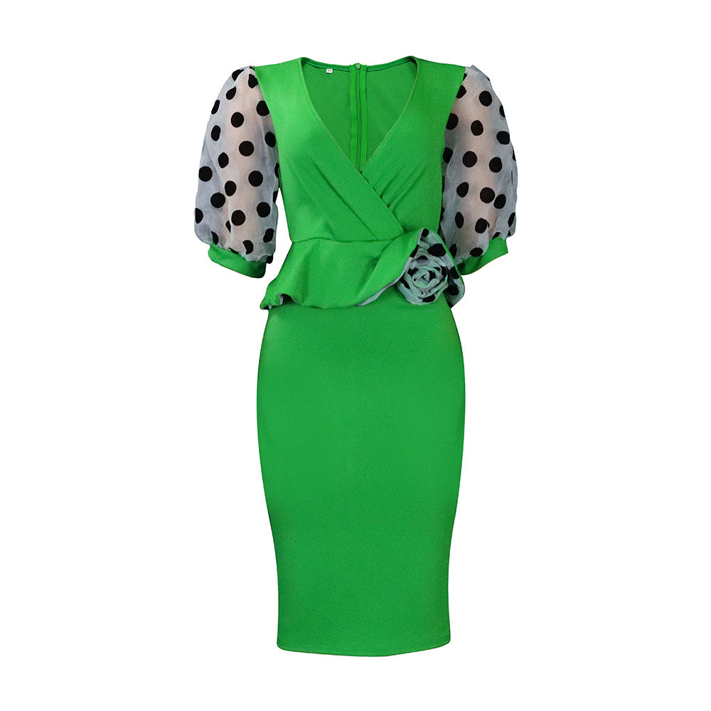 Robe à manches bouffantes