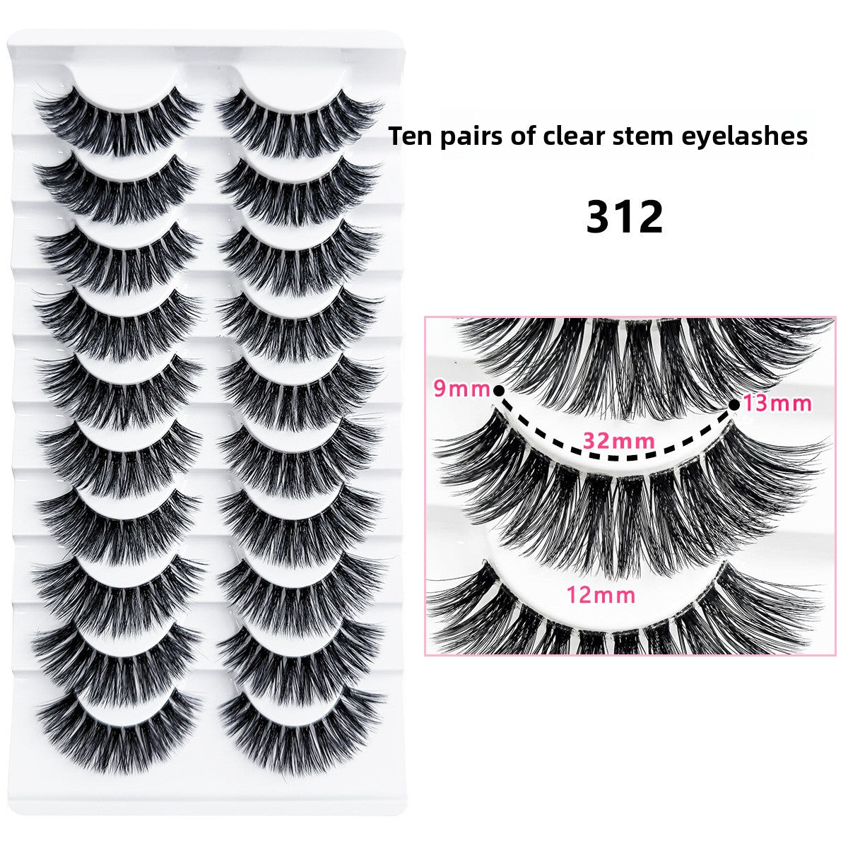 Faux cils 10 paires effet naturel