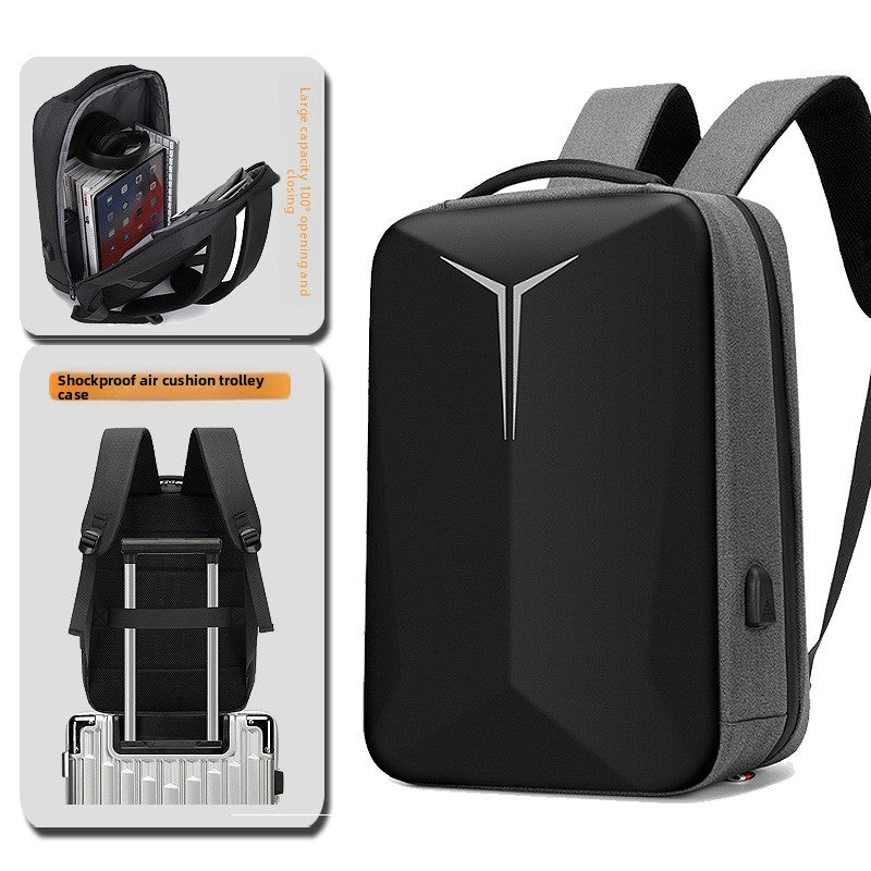 Sac à dos d’ordinateur portable à coque rigide avec bandes réfléchissantes