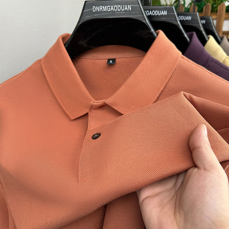 Polo homme en coton à manches courtes, haut décontracté