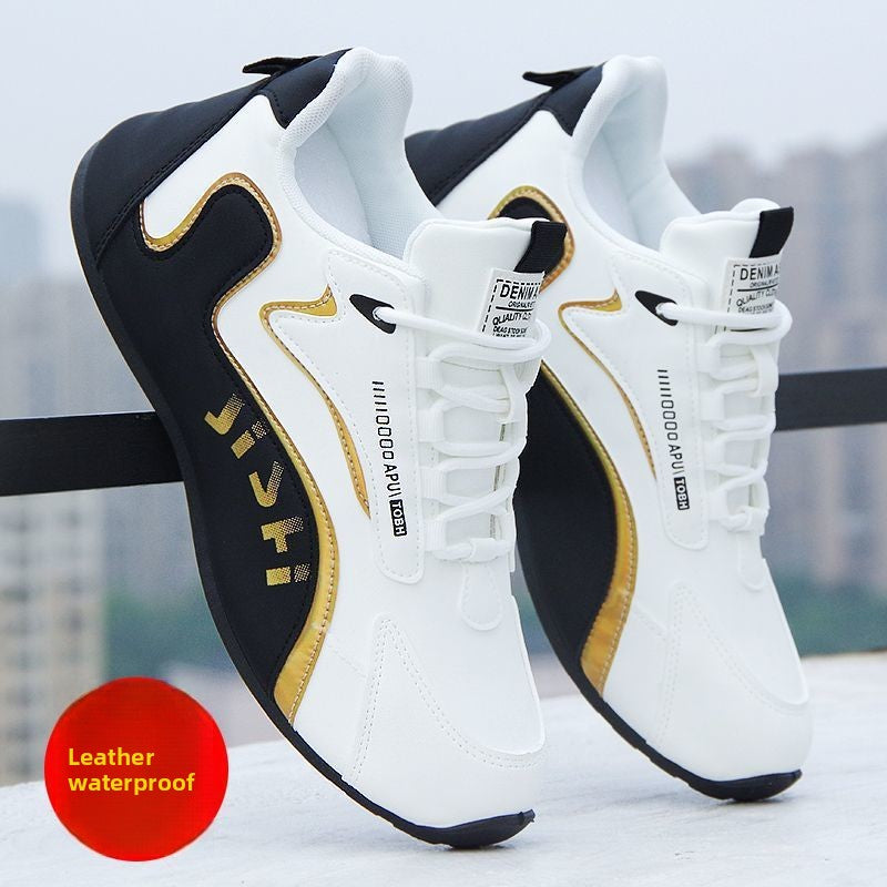 Chaussures de voyage haut de gamme avec surface en cuir impermeable et antiderapante