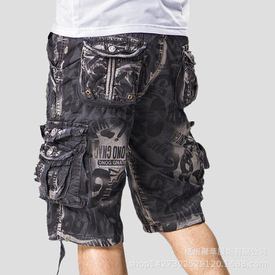 Shorts cargo camouflage pour hommes