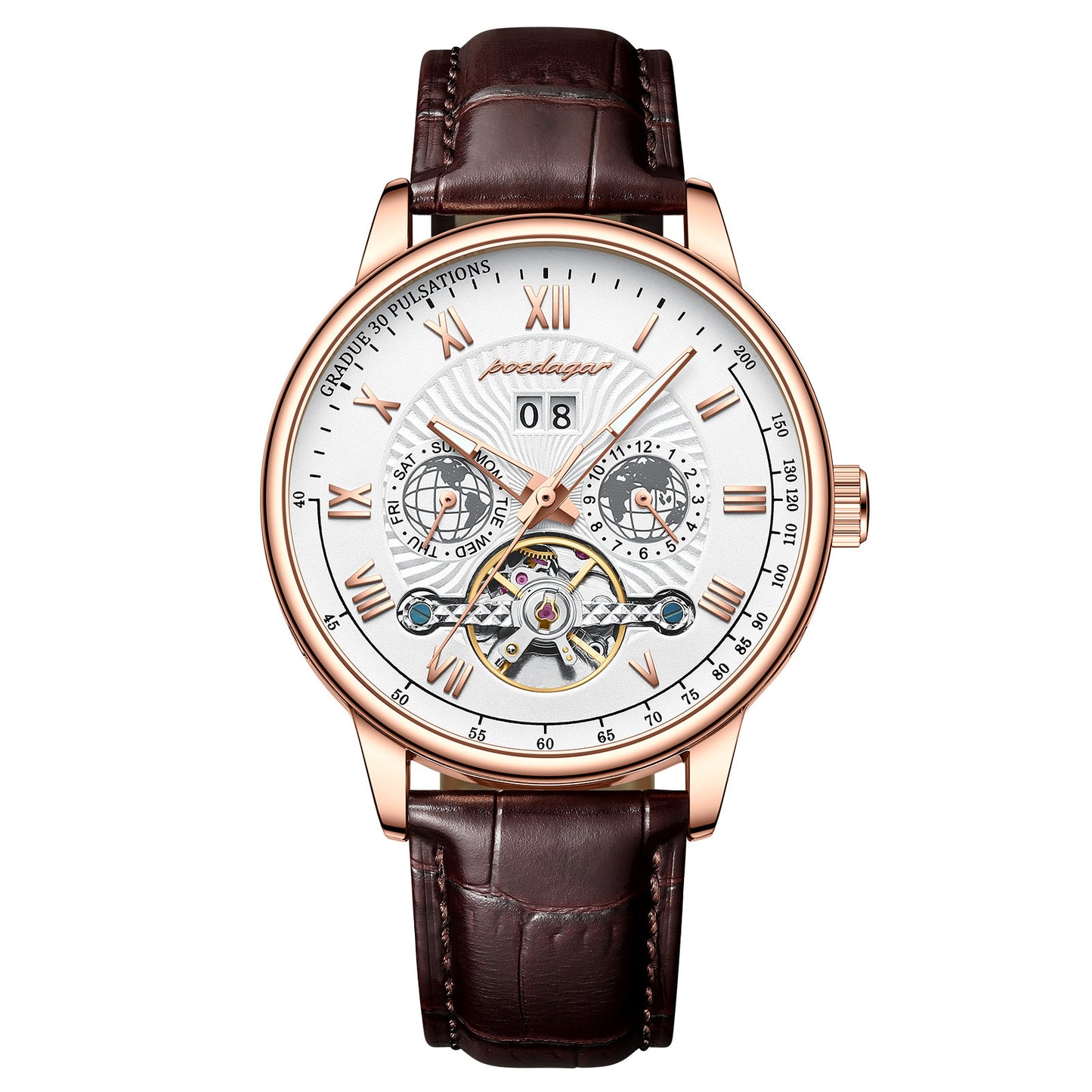 montre mécanique de luxe pour hommes