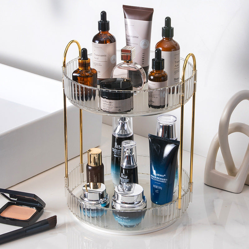 Boîte de rangement pour cosmétiques à disque rotatif