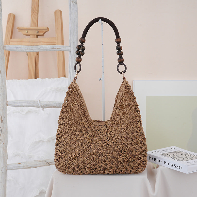 Sac bandoulière en paille tressée