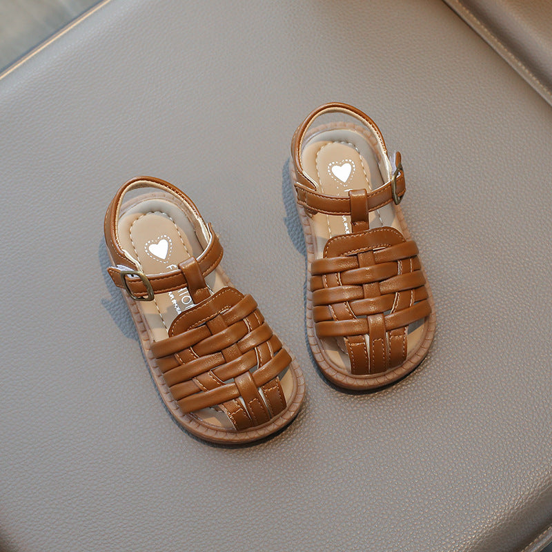 Sandales à brides tricotées pour enfants