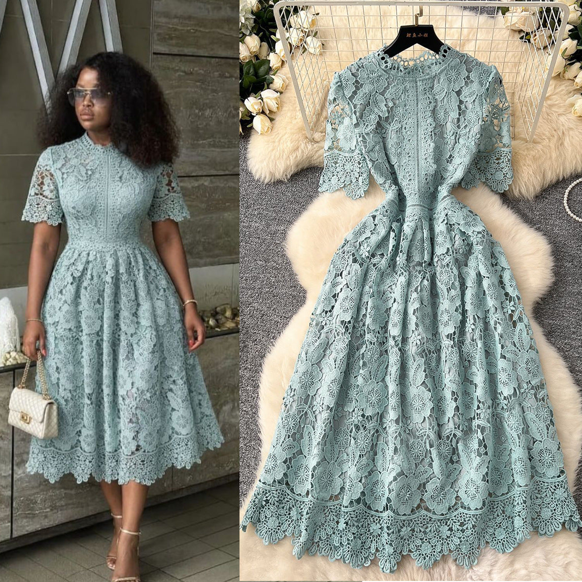 Robe à manches courtes