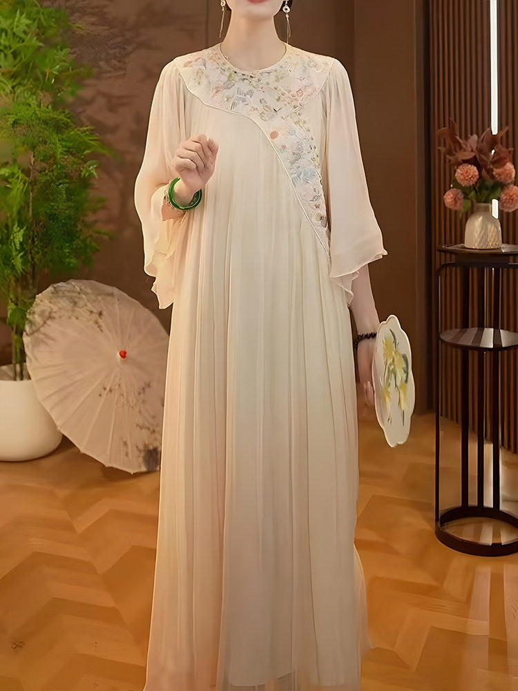 Robe en modal à imprimé floral pour femmes
