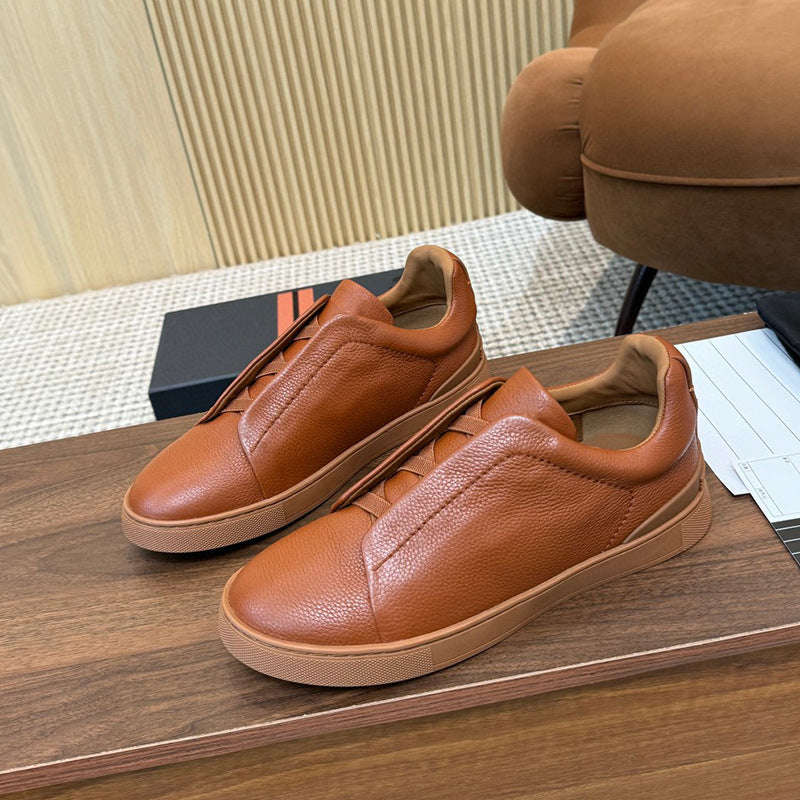 Chaussures décontractées à enfiler pour hommes avec bande élastique
