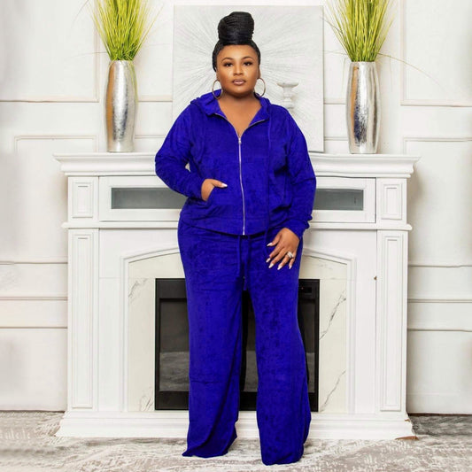Habit :Ensemble deux pièces pour femme, taille haute, jambes larges