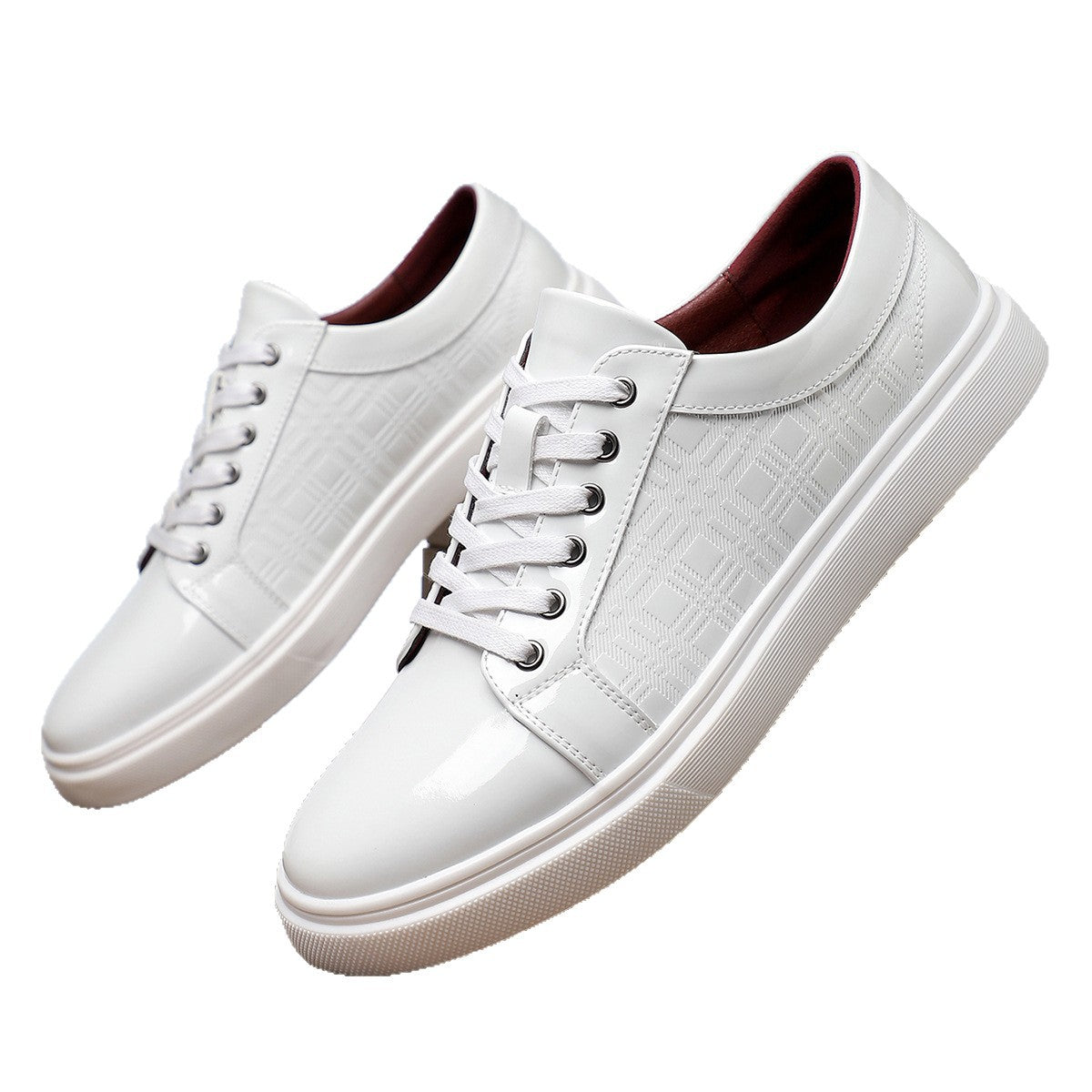 Chaussures en cuir verni pour hommes à bout pointu