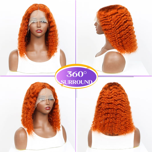 Perruque en dentelle de cheveux humains ondul�e l�che