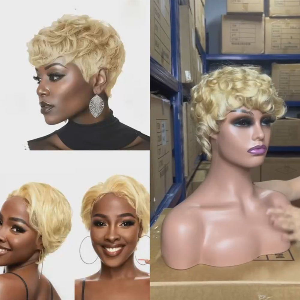 Perruque en cheveux humains avec filet intérieur